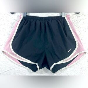 ✔️ Nike Dri-Fit Athletic Shorts in black with pink and white trim. Size Small